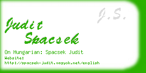 judit spacsek business card